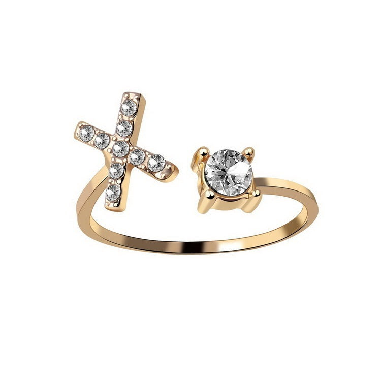 Initial Letter Ring Fashion Jewelry For Women