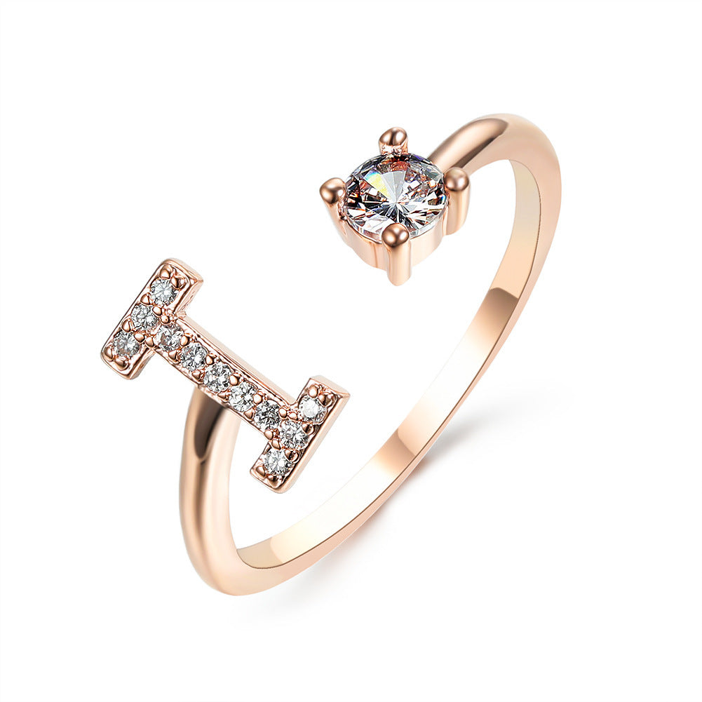 Initial Letter Ring Fashion Jewelry For Women