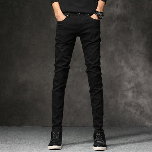 Men's Slim Fit Black Jeans,Black Cotton Stretch Jeans